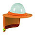 PIP-396-850-OR                 HI-VIS FULL BRIM HARD HAT VISOR W/NECK SHADE